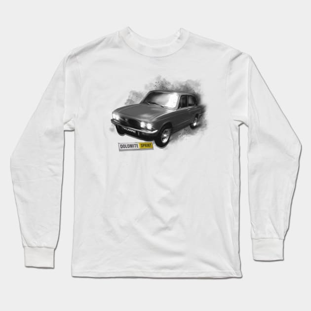 Triumph Dolomite Sprint Motor Car Long Sleeve T-Shirt by MotorManiac